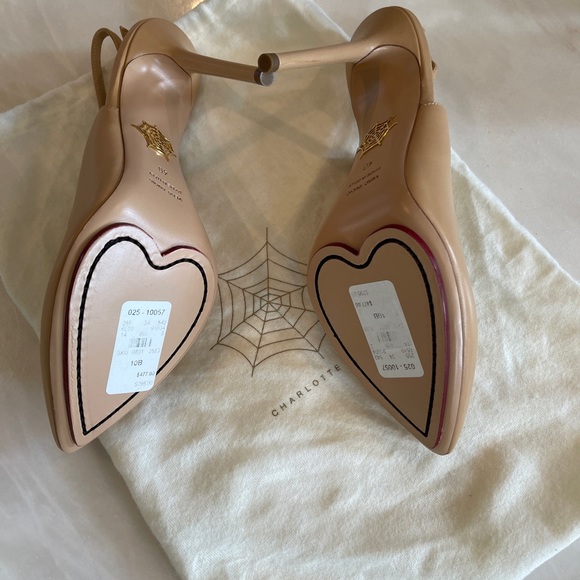 Charlotte Olympia Monroe Leather Slingback Pump 10 - Picture 6 of 9